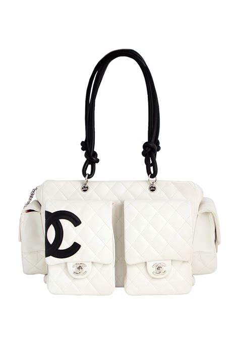 chanel white python cambon reporter bag|Chanel cambon bag for sale.